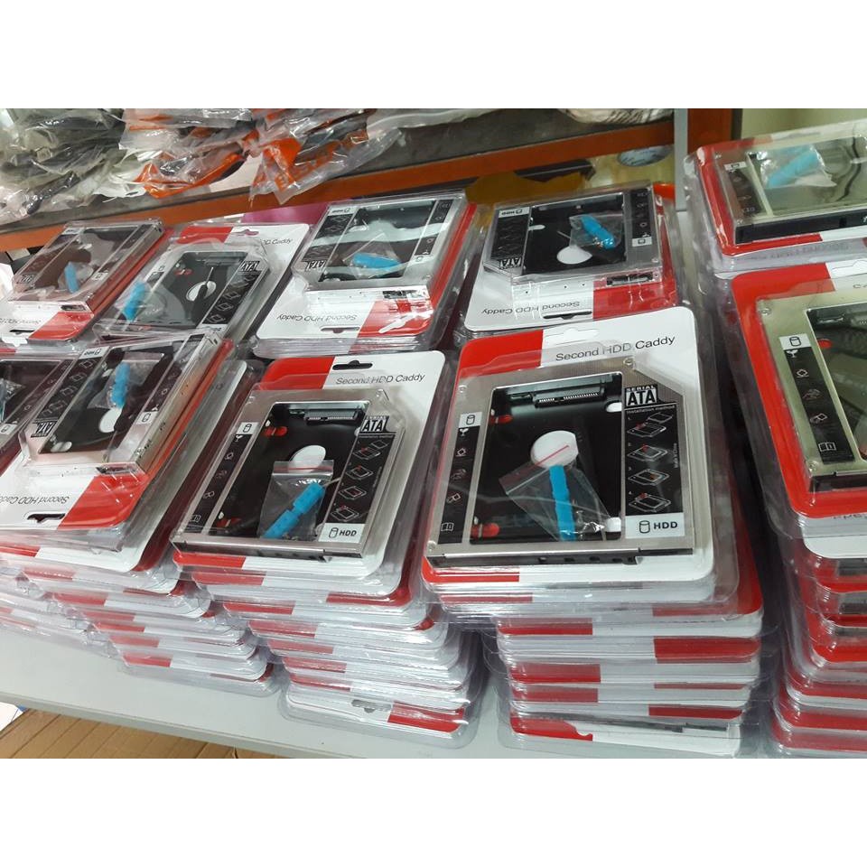 Caddy bay SSD SATA 3 9.5mm /12.7mm - Khay ổ cứng thay vị trí ổ DVD