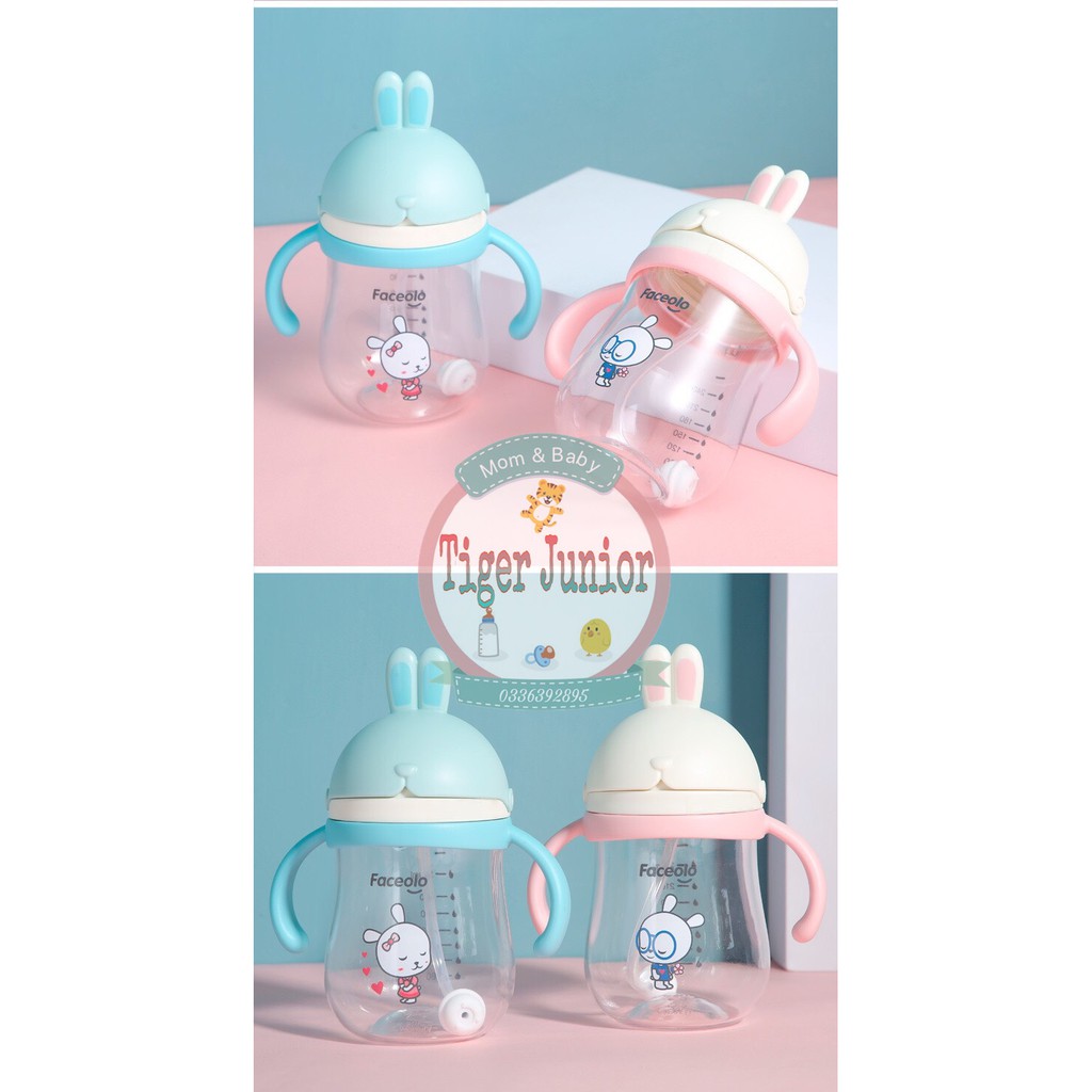 Bình tập uống chống sặc FACEOLO 240ml cho bé