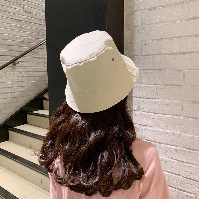 Nón Bucket hoạ tiết chữ thêu phong cách năng động cho nam và nữ