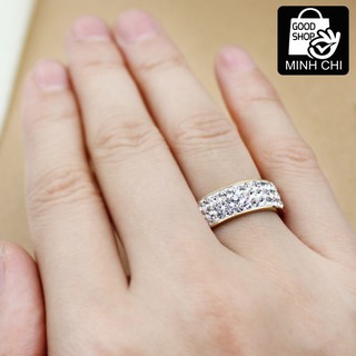 Nhẫn nam Titanium đính đá