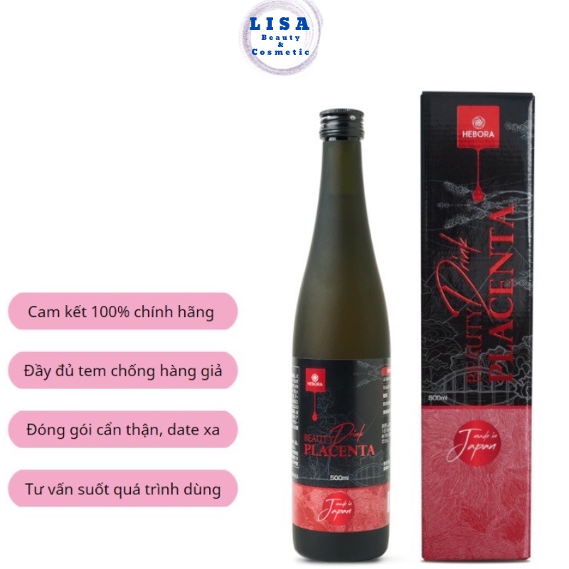 [CHÍNH HÃNG ]Nước Uống Tế Bào Gốc Nhau Thai Placenta Hebora 500ml Nhật Bản.