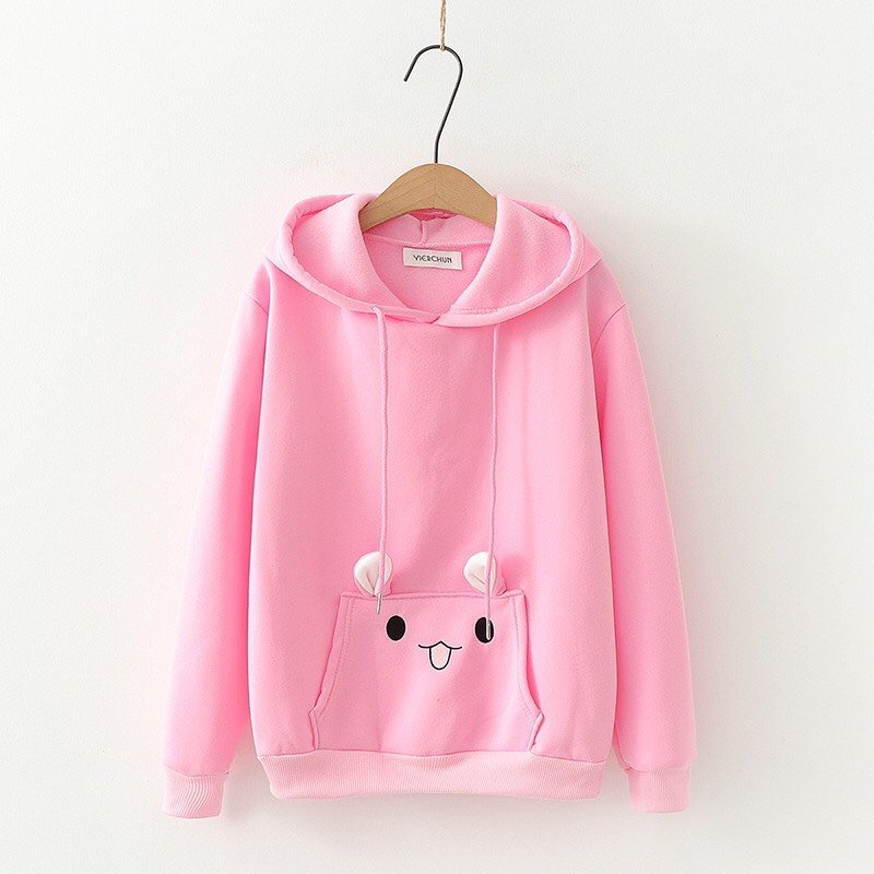 Áo Khoác HOODIE THỎ PLE Nam Nữ Chất Vải Nỉ Bông Dày Dặn Ấm Áp