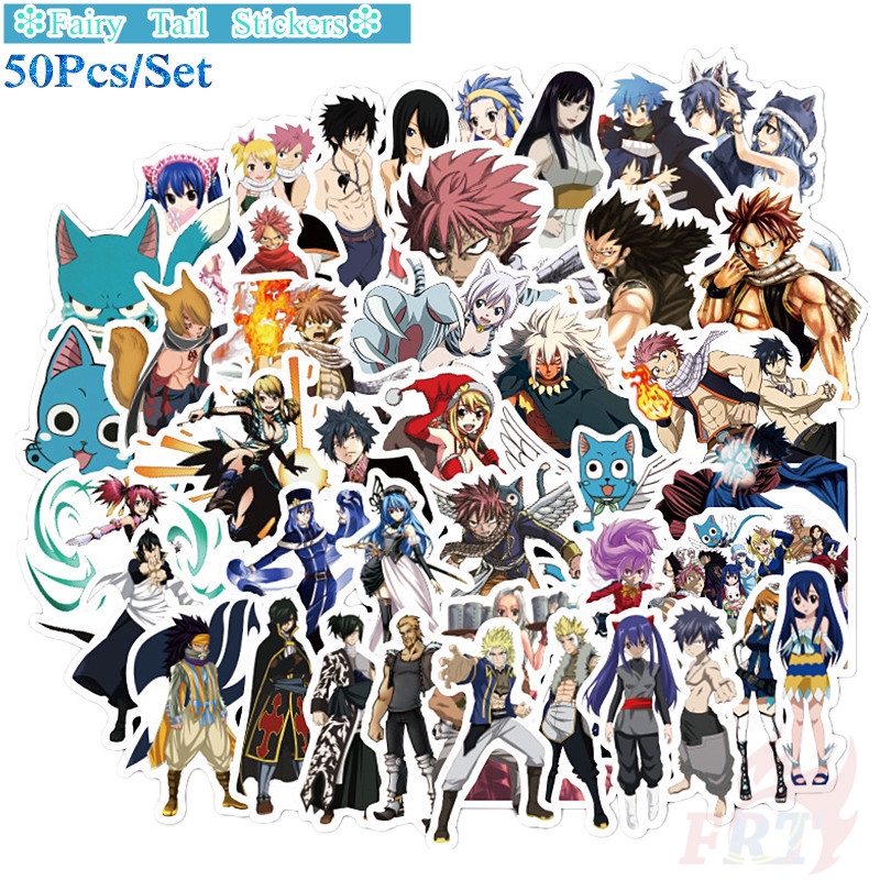 ❉ Fairy Tail - Series 01 Anime Natsu Lucy Erza Happy Stickers ❉ 50Pcs/Set Waterproof DIY Fashion Decals Doodle Stickers