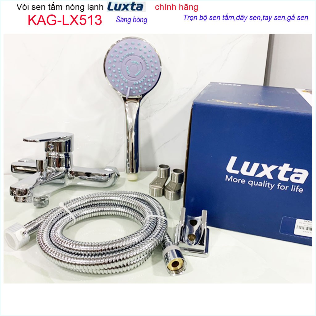 Vòi sen tắm nóng lạnh Luxta KAG-LX513 Best sales, trọn bộ vòi sen nóng lạnh thân to nước mạnh sử dụng tốt