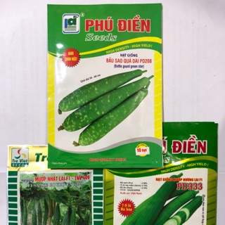 COMBO-3 GÓI HẠT GIỐNG BẦU SAO-MƯỚP HƯƠNG-MƯỚP NHẬT LAI F1