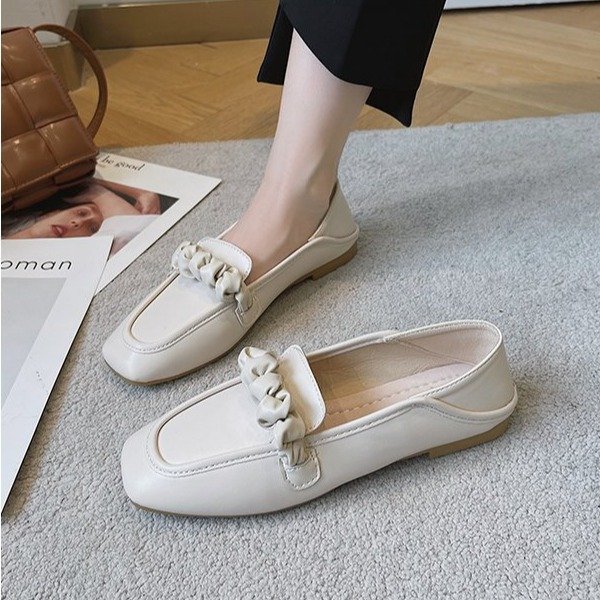 Giày Lười Mũi Vuông Phong Cách Ulzzang Cho Nữ | BigBuy360 - bigbuy360.vn