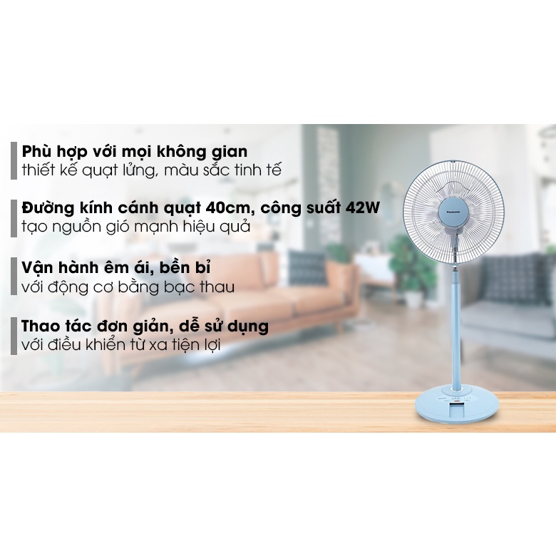 QUẠT cây đứng PANASONIC F- 308 Hồng, Xanh chính hãng