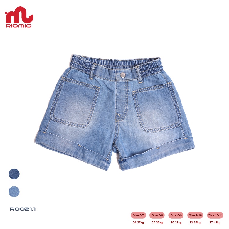 Quần short jean bé gái RIOMIO chất liệu Denim Cool Max thoải mái - RO021