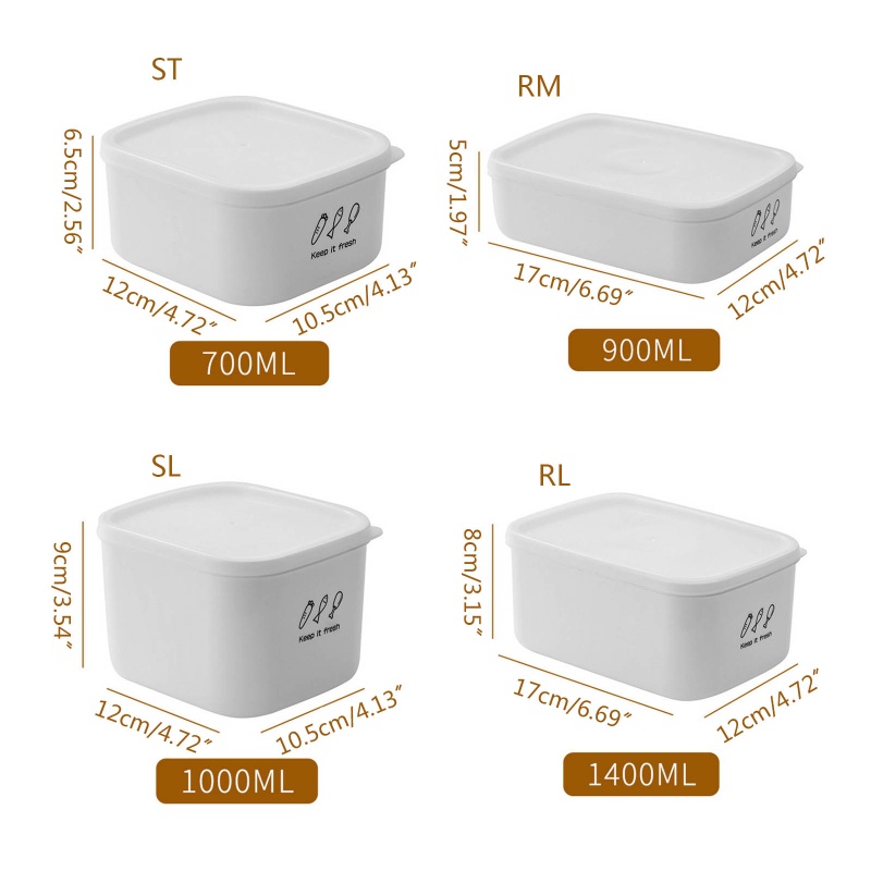 Hộp Đựng Thực Phẩm Sức Chứa Lớn Có Nắp Đậy Tiện Dụng Cho Tủ Lạnh