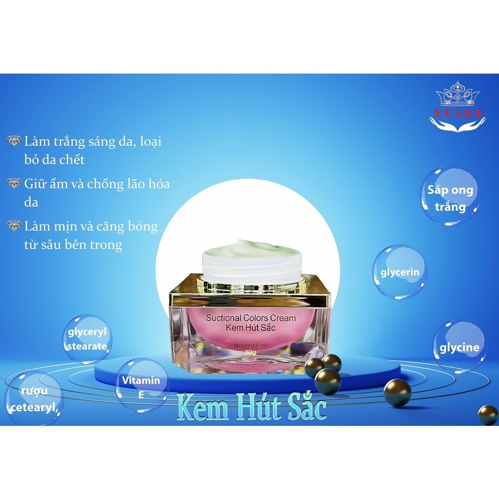 Kem hút sắc Nusee, kem nám tàn nhang, Mỹ phẩm Nusee mộc mỹ nhân
