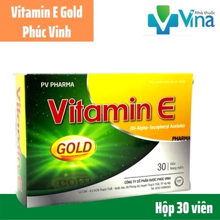Vitamin e - Phúc Vinh. Đẹp da chống lão hóa, Mờ thâm nám- Hộp 30 viên