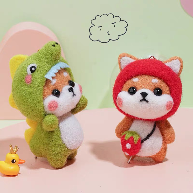 Len Chọc Handmade, Bộ Kit Len Chọc Tân Binh Shiba Inu