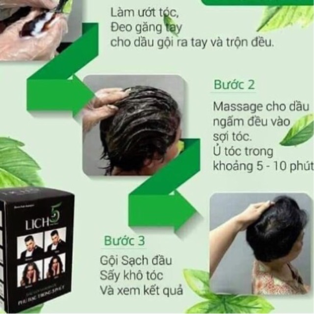 FREESHIP Dầu gội phủ bạc thảo dược Lịch 5[ Dầu gội an toàn nhất] | BigBuy360 - bigbuy360.vn