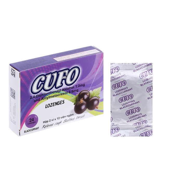 CUFO VIÊN NGẬM HƯƠNG VIỆT QUẤT NGĂN NGỪA ĐAU RÁT HỌNG, VIÊM HỌNG