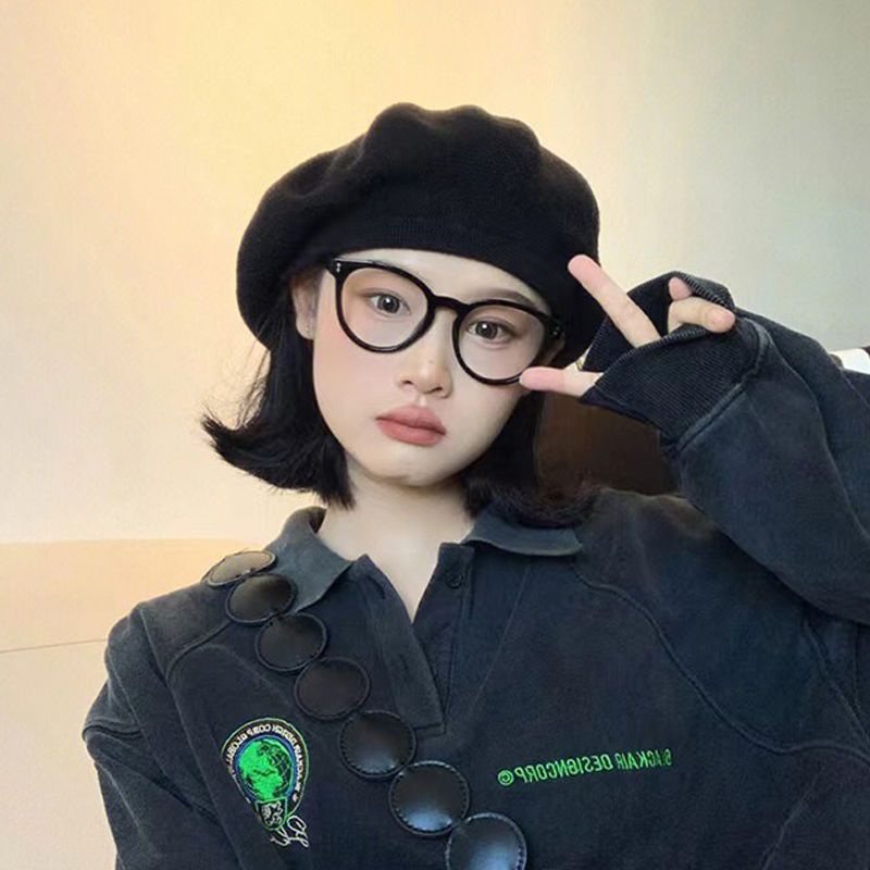 Mũ Beret Màu Trơn Phong Cách Vintage Nhật Hàn Xinh Xắn Cho Nữ