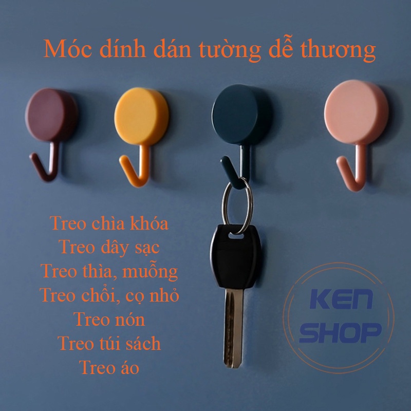 Móc dính dễ thương, dán trang trí, móc treo chìa khóa , dây sạc, thìa, muỗng, cọ chổi nhỏ, nón, áo