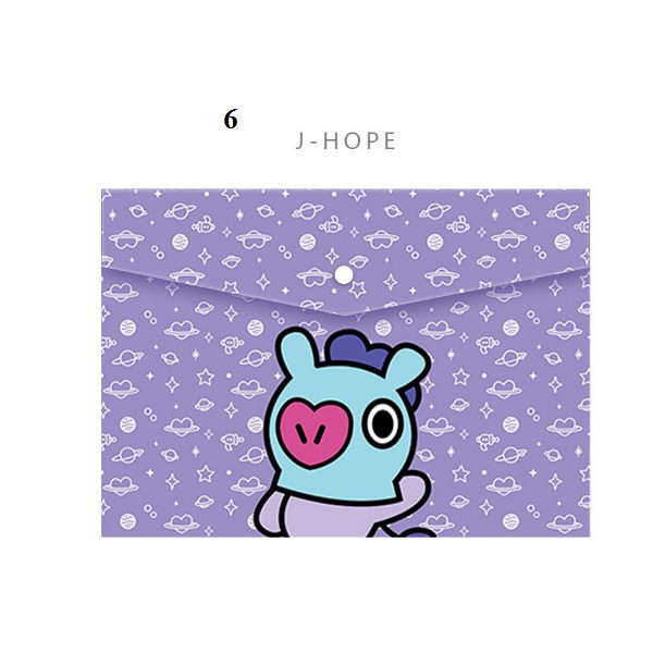 Túi đựng bài kiểm tra, kẹp Tài liệu BT21 BTS
