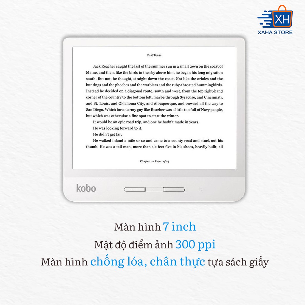 Máy đọc sách Kobo Libra H2O - 8Gb Đen/ Trắng | BigBuy360 - bigbuy360.vn