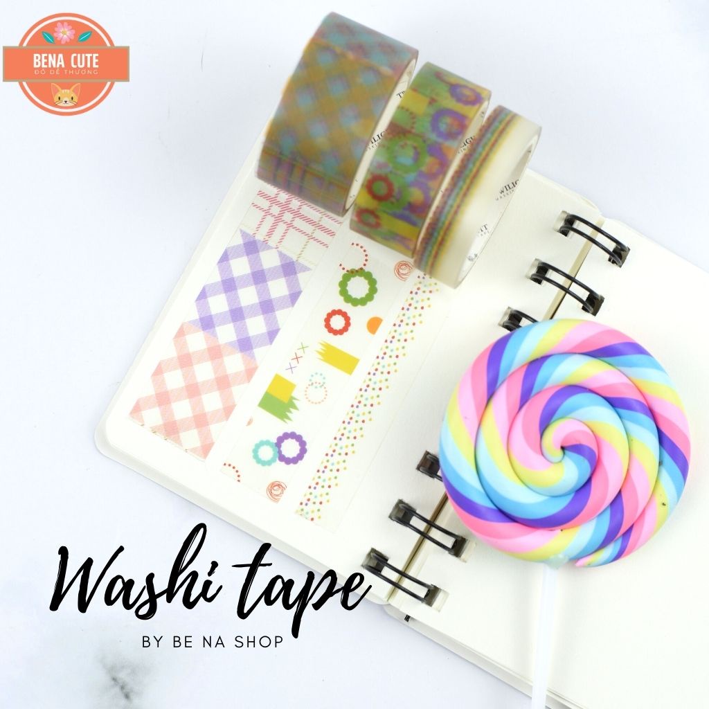 Washi tape hình dán 🐬 VIỀN REN, CÁ HEO 🐬 đẹp trang trí sổ tay, đồ dùng cá nhân