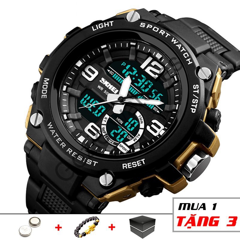 Đồng hồ nam thể thao điện tử chính hãng chạy 2 máy chống nước chịu va đập cực bền SKMEI SM22  -Gozid.watches -MTP WATCHE