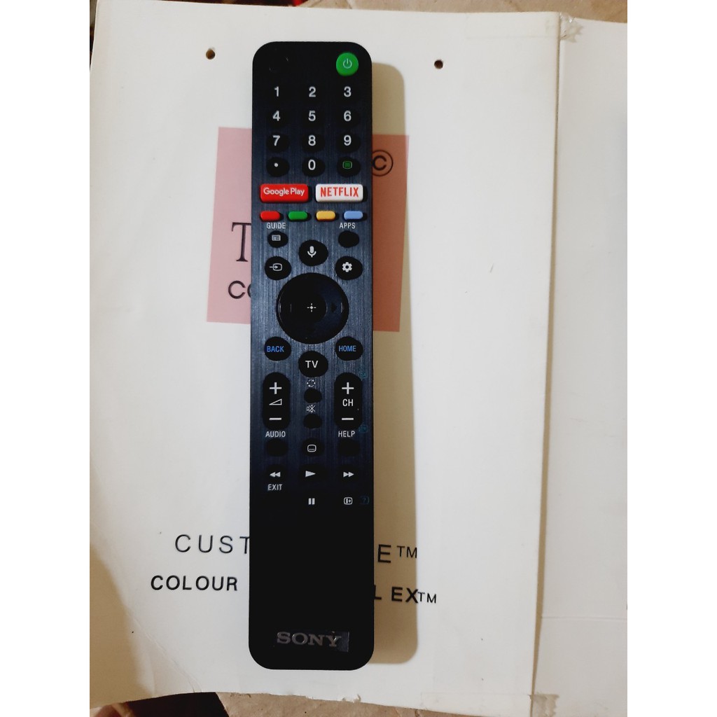 Remote Điều khiển tivi Sony giọng nói RMF-TX500P- Hàng mới logo Sony mạ bạc BH 6 tháng Tặng kèm Pin!!!