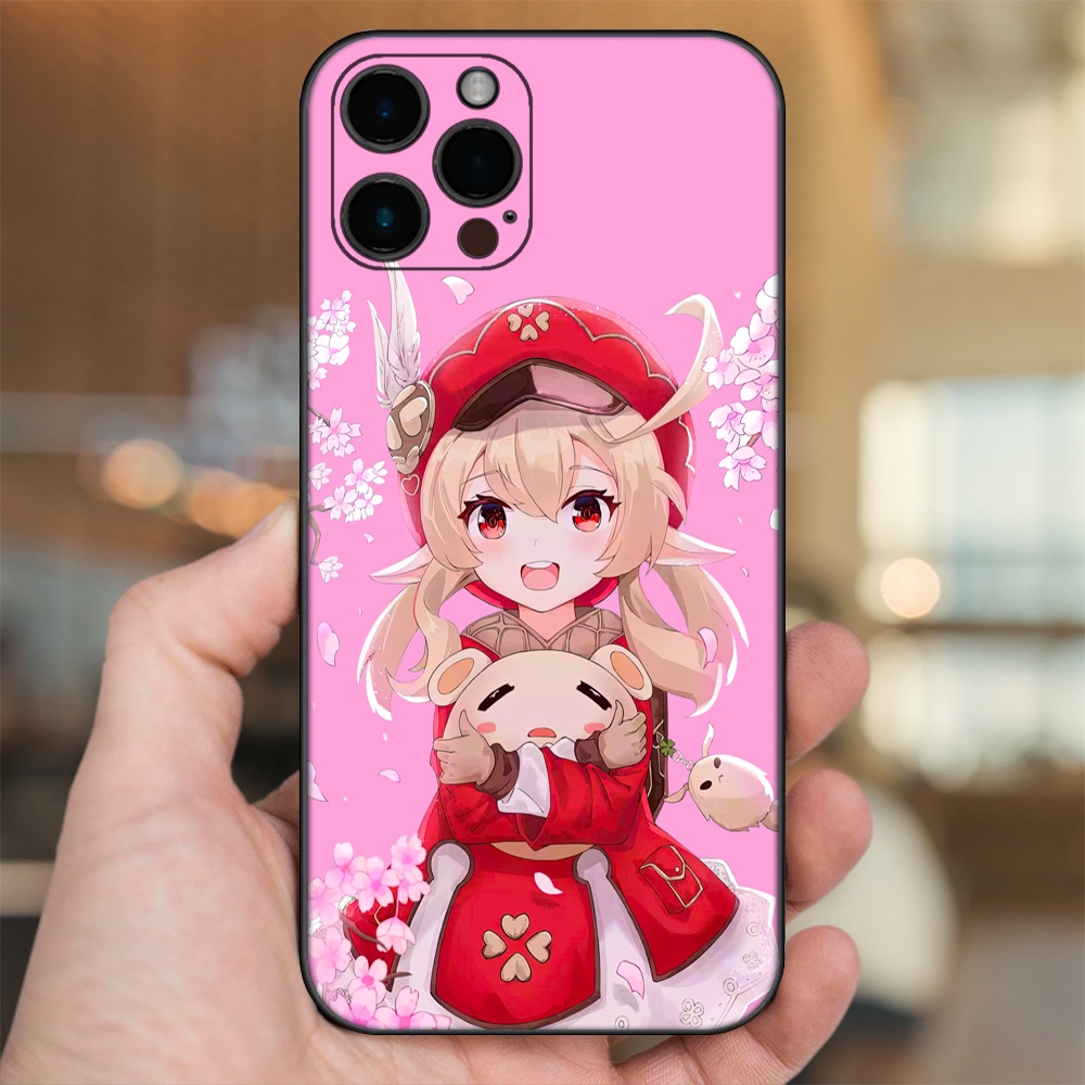 Ốp lưng iPhone 12 Pro Max dẻo đen cạnh vuông in hình Klee Genshin Impact