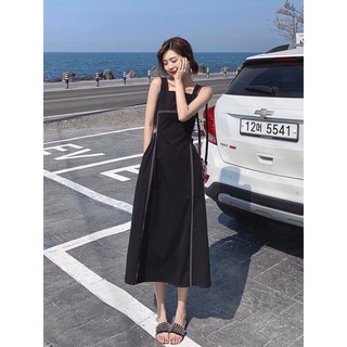 Đầm maxi hở eo