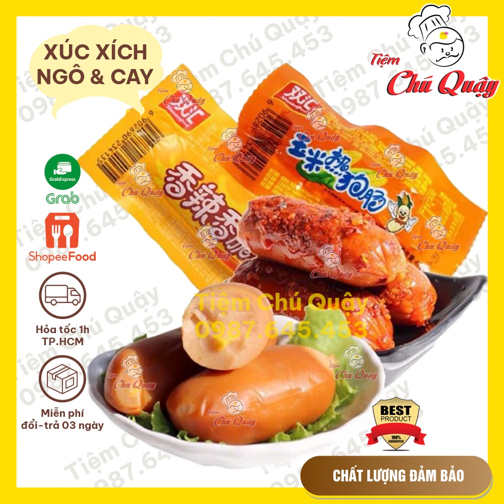 XÚC XÍCH NGÔ & CAY - Đồ ăn vặt nội địa [Tiệm Chú Quậy]