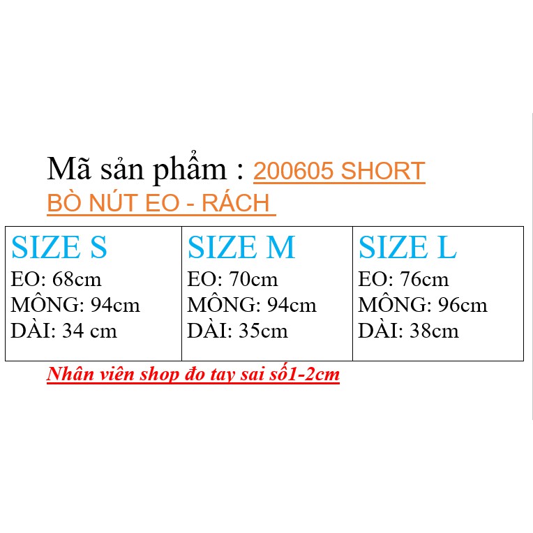 200605 Quần short jeans nữ - quần short bò ulzzang basic màu xanh có size