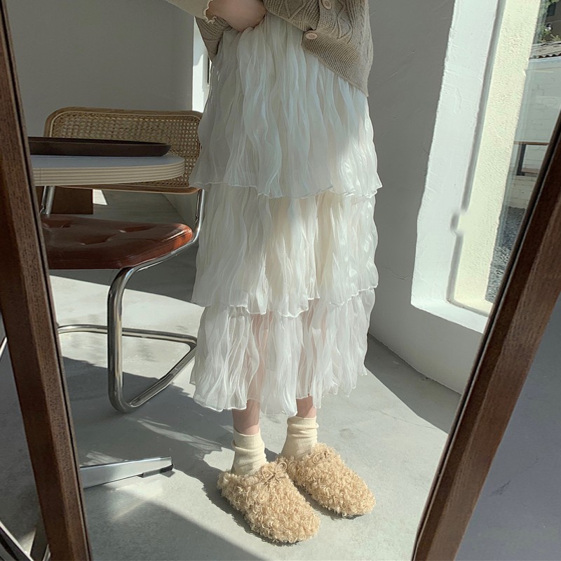 (ORDER) Chân váy trắng xòe tầng Hàn Quốc - Kèm ảnh thật | BigBuy360 - bigbuy360.vn
