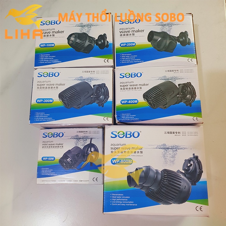 Máy Thổi Luồng Sobo - Máy Sobo WP50M WP100M WP200M WP300M WP400M WP800M Tạo Dòng Nước, Làm Sạch Chất Bẩn Trong Hồ Cá