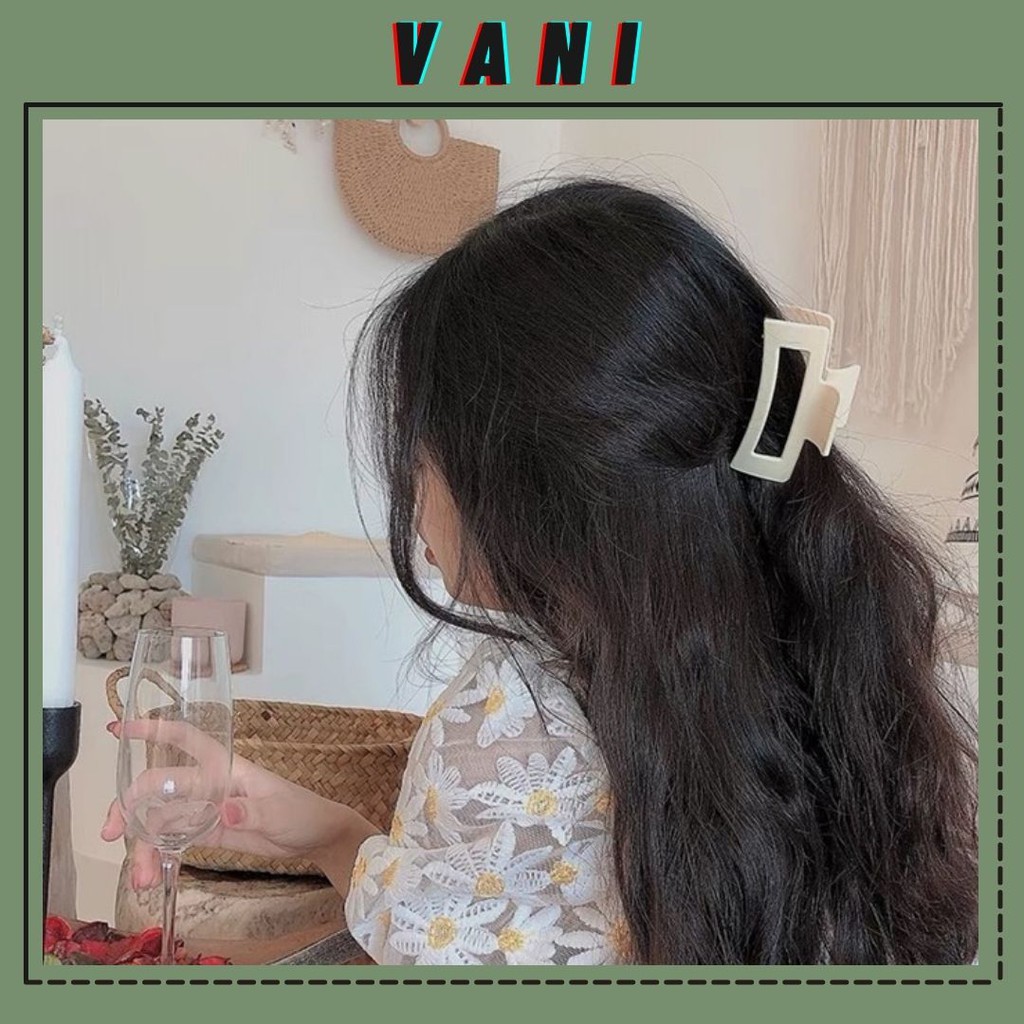 Kẹp Tóc Càng Cua Hàn Quốc Hình Chữ Nhật Nhiều Màu Trendy - Vani Store [PKT00176]