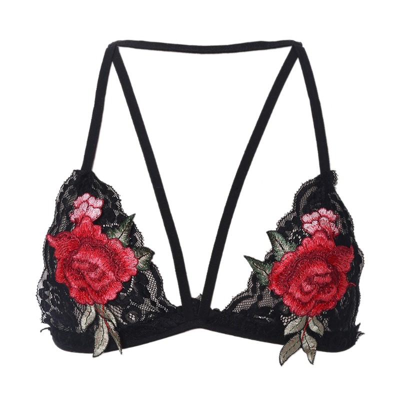 Áo lót ren nữ hở lưng thêu ren thời trang Châu Âu