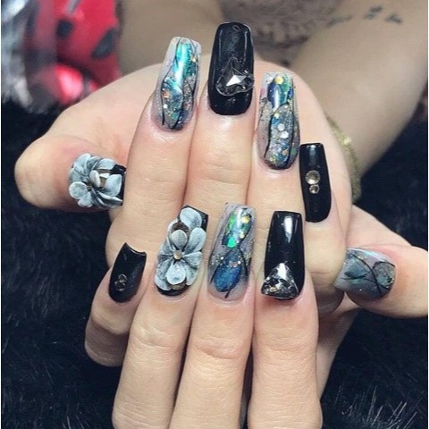 Xà cừ nail vân đá mỏng sét 12 màu