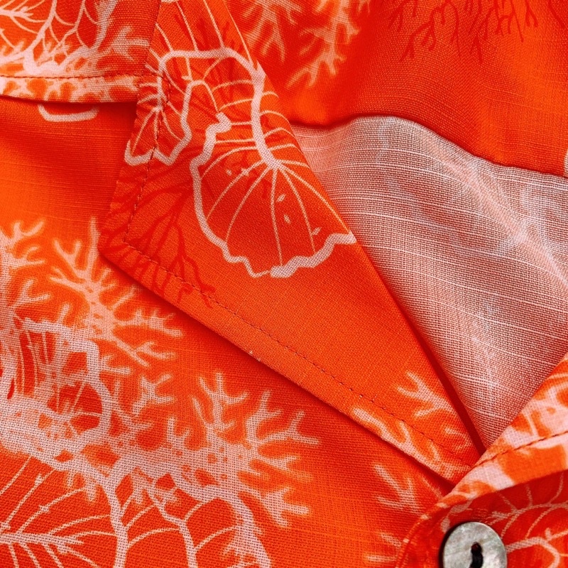 CHINLIKE-ORANGE CORAL SHIRT-Áo sơmi Hè