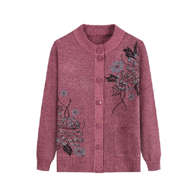 Ao len cho người già_ Ao khoác len cardigan trung niên