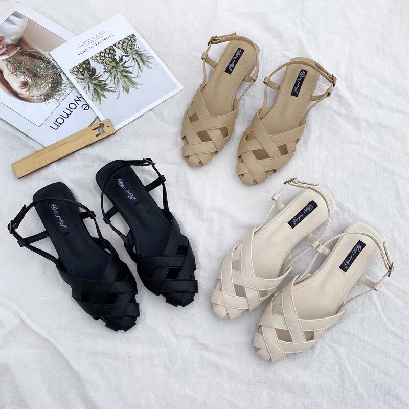 Free Ship Sandal nữ quai đan chéo 2f hàng đẹp dễ mix đồ