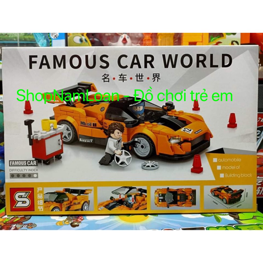 5103 FAMOUS CAR WORLD - đồ chơi xếp hình lắp ghép xe đua nổi tiếng thế giới - có 341 chi tiết