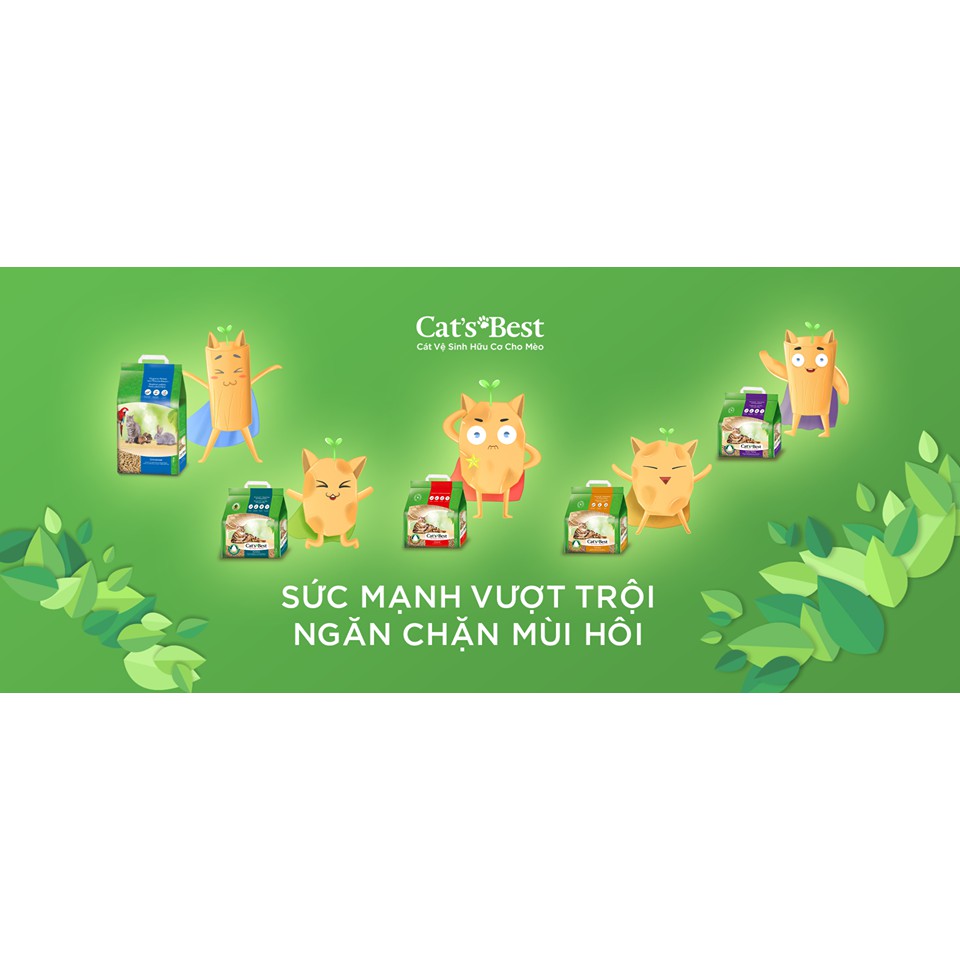10L - Cát gỗ hữu cơ Comfort Cat's Best không vón cục - Mèo tập đi vệ sinh - Cat's Best Comfort Litter