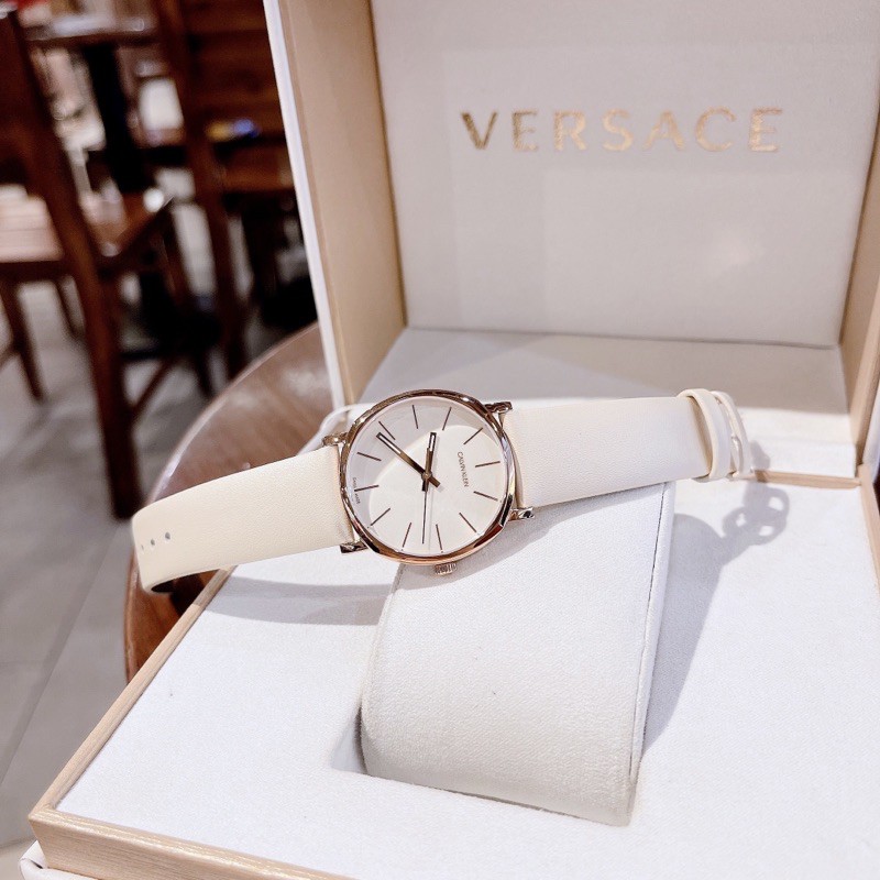 Đồng hồ nữ Calvin Klein dây da, mặt 32mm