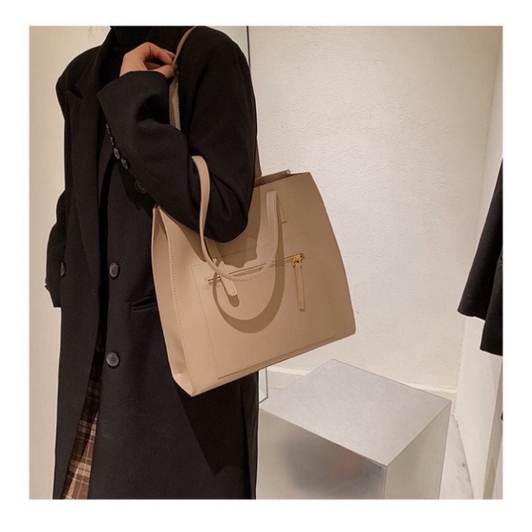 Túi đeo chéo sét 2 túi tote phối màu cao cấp sang trọng