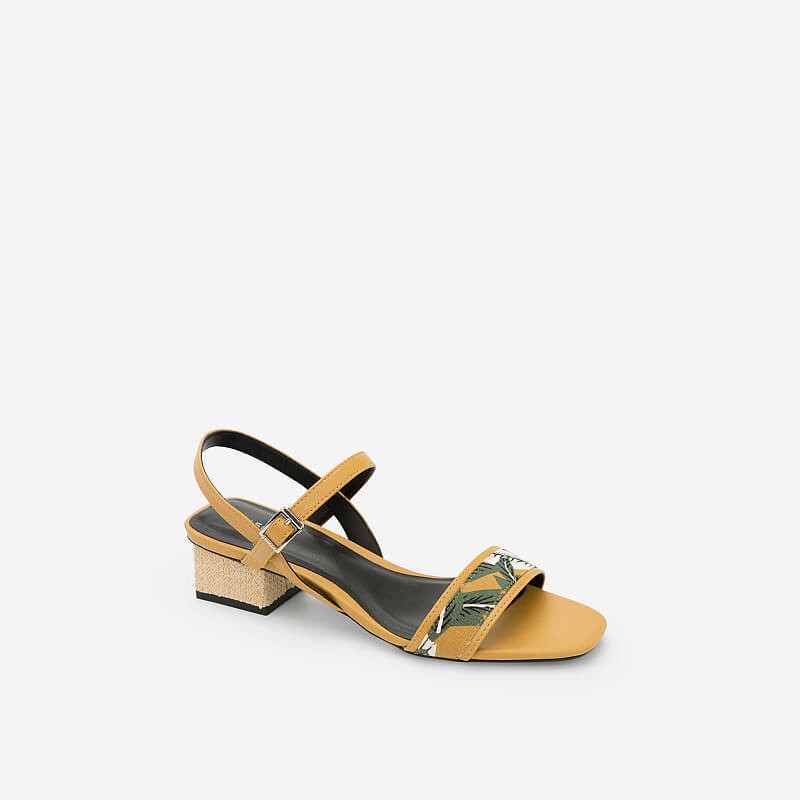 Vascara - Giày Sandal Họa Tiết Nhiệt Đới - SDN 0633 -Màu Vàng [Chính hãng]