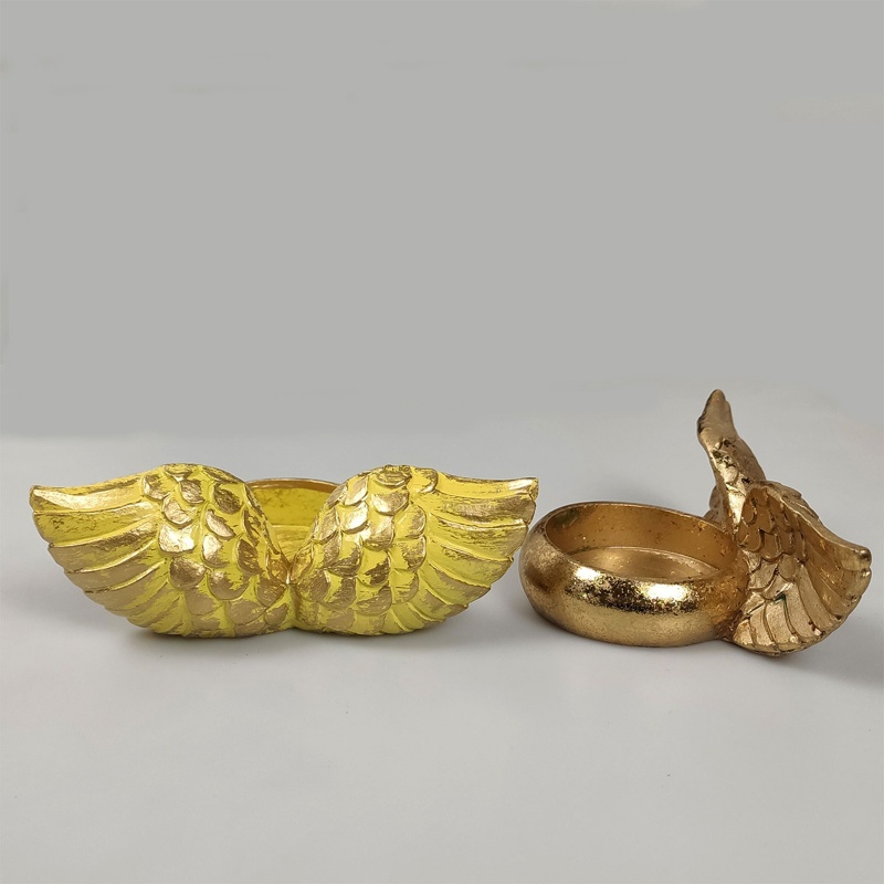 Giá Đỡ Nến Hình Đôi Cánh Thiên Thần Bằng Nhựa Resin Trang Trí Nhà Cửa / Tiệc Cưới