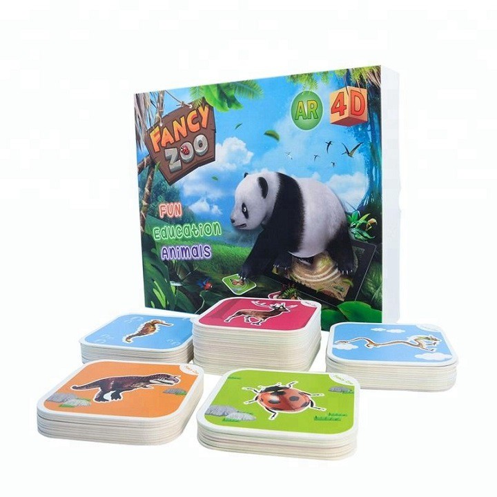 Bộ 68 thẻ học động vật 4D song ngữ Anh-Việt Vừa Học Vừa Chơi