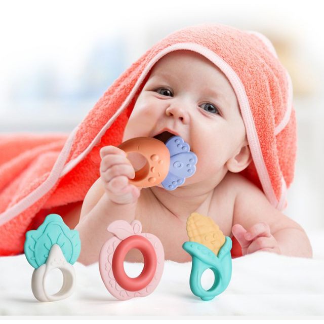 Đồ chơi xúc xắc kèm gặm nướu giảm ngứa lợi cho bé 10 món hình dáng đáng yêu Baby Rattle