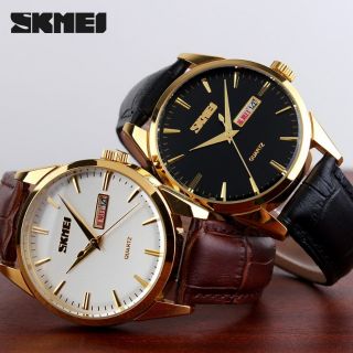 Đồng hồ nam skmei dây da phong cách trẻ trung