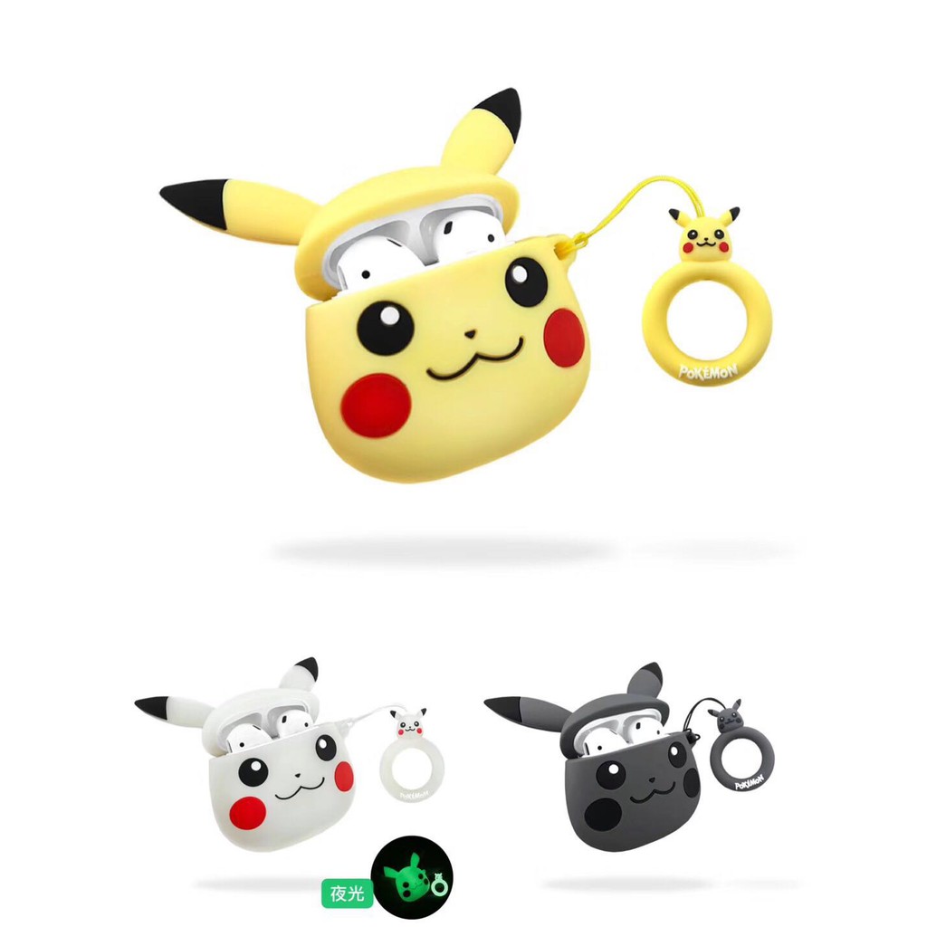 Vỏ bọc hộp sạc tai nghe Airpods hình Pikachu ngộ nghĩnh