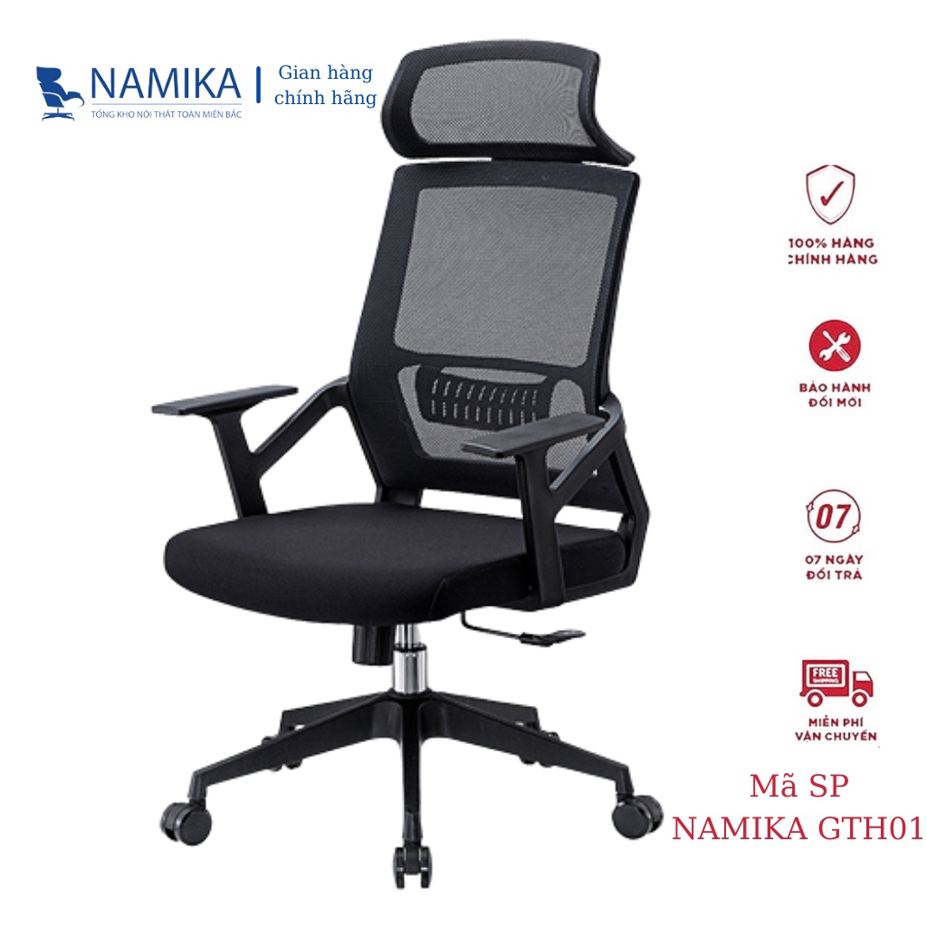 Ghế công thái học NAMIKA GTH01 thiết kế công nghệ ERGONOMIC bảo vệ sức khỏe