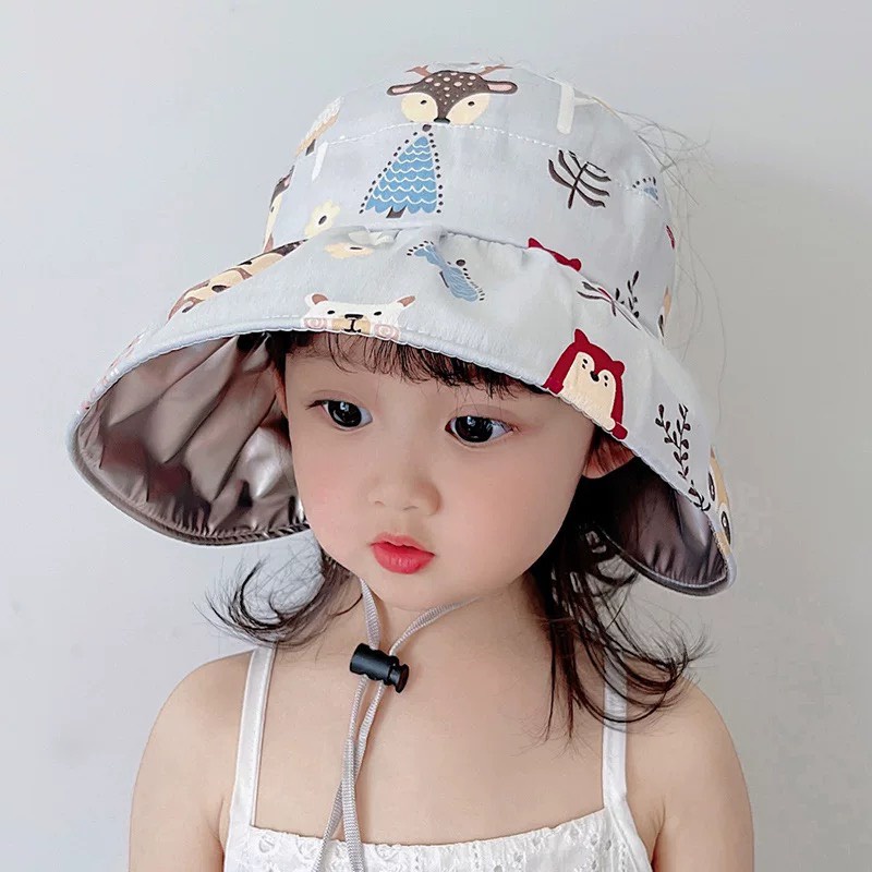 Mũ Nón Rộng Vành Cho Bé Họa Tiết Dễ Thương cho bé từ 4-12 tuổi (243)