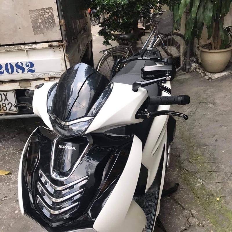 Gương Xe Máy H2C  Rizoma kính trắng xịn loại 1 Chân Ngắn